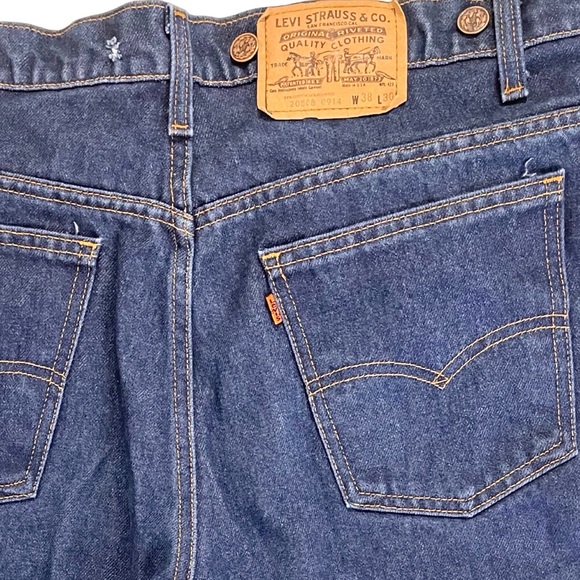 🎉 HP! ❤️ Vintage Orange Tab Levi’s w/ Suspender Buttons - Picture 7 of 8